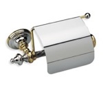 StilHaus G11C Classic-Style Brass Toilet Roll Holder with Cover